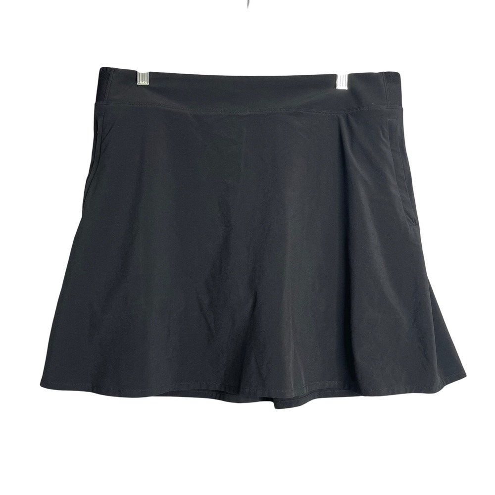 Athleta‎ Brooklyn Heights High Rise Skort Women 16 Black Athletic Tennis Preppy